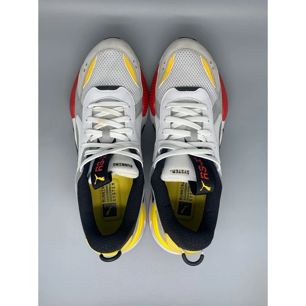 Puma RS-X Toys White Yellow Red Running Shoes 369449-15 Men's Sz‎ 13